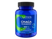 NATIOS Chaga Extract, 500 mg, 40% polysaccharides, 90 veganských kapslí